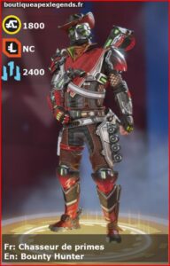 skin pour fuse: Chasseur de primes en français ou Bounty Hunter en anglais , du jeu apex legends