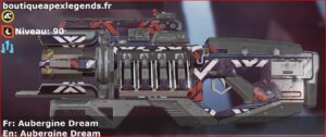 Skin Rare Aubergine Dream en français ou Aubergine Dream en anglais pour l'arme Fusil à charge du jeu vidéo apex legends