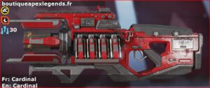 Skin Commun Cardinal en français ou Cardinal en anglais pour l'arme Fusil à charge du jeu vidéo apex legends