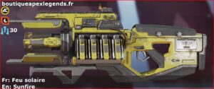 Skin Commun Feu solaire en français ou Sunfire en anglais pour l'arme Fusil à charge du jeu vidéo apex legends