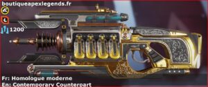 Skin Légendaire Homologue moderne en français ou Contemporary Counterpart en anglais pour l'arme Fusil à charge du jeu vidéo apex legends