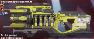 Skin Commun La guêpe en français ou Yellowjacket en anglais pour l'arme Fusil à charge du jeu vidéo apex legends