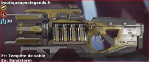 Skin Commun Tempête de sable en français ou Sandstorm en anglais pour l'arme Fusil à charge du jeu vidéo apex legends