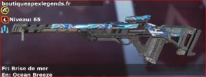 Skin Rare Brise de mer en français ou Ocean Breeze en anglais pour l'arme Fusil triple du jeu vidéo apex legends