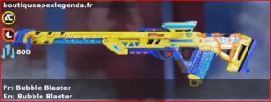 Skin Épique Bubble Blaster en français ou Bubble Blaster en anglais pour l'arme Fusil triple du jeu vidéo apex legends