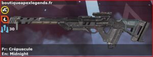 Skin Commun Crépuscule en français ou Midnight en anglais pour l'arme Fusil triple du jeu vidéo apex legends