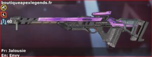 Skin Rare Jalousie en français ou Envy en anglais pour l'arme Fusil triple du jeu vidéo apex legends