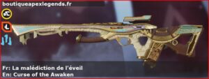 Skin Légendaire La malédiction de l'éveil en français ou Curse of the Awaken en anglais pour l'arme Fusil triple du jeu vidéo apex legends