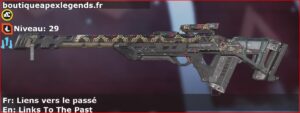 Skin Rare Liens vers le passé en français ou Links To The Past en anglais pour l'arme Fusil triple du jeu vidéo apex legends