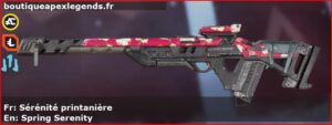 Skin Rare Sérénité printanière en français ou Spring Serenity en anglais pour l'arme Fusil triple du jeu vidéo apex legends