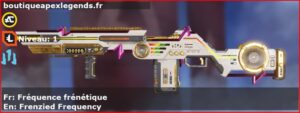 Skin Légendaire Fréquence frénétique en français ou Frenzied Frequency en anglais pour l'arme G7 Scout du jeu vidéo apex legends