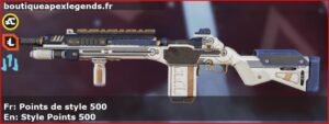 Skin Rare Points de style 500 en français ou Style Points 500 en anglais pour l'arme G7 Scout du jeu vidéo apex legends