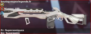 Skin Légendaire Supersoniques en français ou Supersonic en anglais pour l'arme G7 Scout du jeu vidéo apex legends