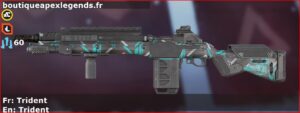 Skin Rare Trident en français ou Trident en anglais pour l'arme G7 Scout du jeu vidéo apex legends