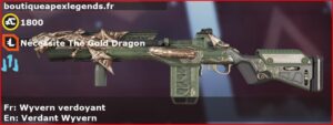 Skin Légendaire Wyvern verdoyant en français ou Verdant Wyvern en anglais pour l'arme G7 Scout du jeu vidéo apex legends