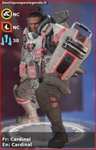 skin pour gibraltar: Cardinal en français ou Cardinal en anglais , du jeu apex legends