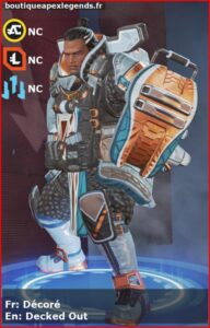 skin pour gibraltar: Décoré en français ou Decked Out en anglais , du jeu apex legends