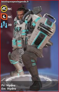 skin pour gibraltar: Hydro en français ou Hydro en anglais , du jeu apex legends