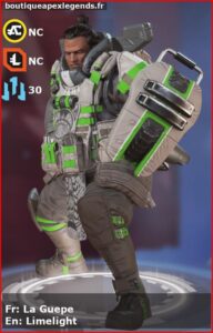 skin pour gibraltar: La Guepe en français ou Limelight en anglais , du jeu apex legends