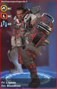 skin pour gibraltar: Lignee en français ou Bloodline en anglais , du jeu apex legends