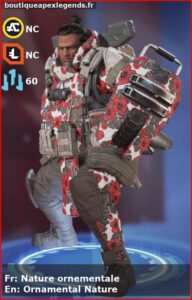 skin pour gibraltar: Nature ornementale en français ou Ornamental Nature en anglais , du jeu apex legends