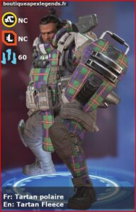 skin pour gibraltar: Tartan polaire en français ou Tartan Fleece en anglais , du jeu apex legends