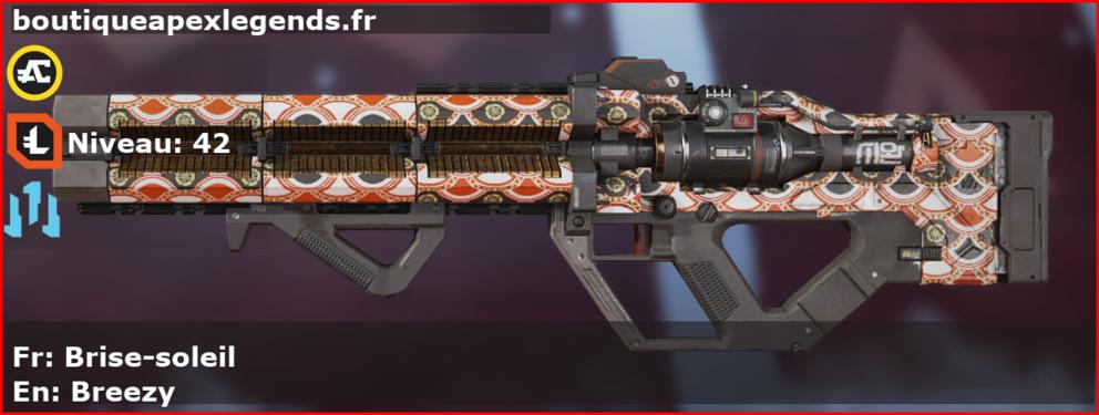 Skin Rare Brise-soleil en français ou Breezy en anglais pour l'arme HAVOC du jeu vidéo apex legends