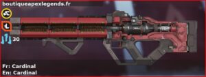 Skin Commun Cardinal en français ou Cardinal en anglais pour l'arme HAVOC du jeu vidéo apex legends