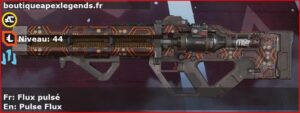 Skin Rare Flux pulsé en français ou Pulse Flux en anglais pour l'arme HAVOC du jeu vidéo apex legends