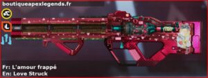 Skin Épique L'amour frappé en français ou Love Struck en anglais pour l'arme HAVOC du jeu vidéo apex legends