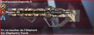 Skin Rare Le toucher de l'éléphant en français ou Elephant's Touch en anglais pour l'arme HAVOC du jeu vidéo apex legends