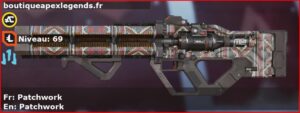 Skin Rare Patchwork en français ou Patchwork en anglais pour l'arme HAVOC du jeu vidéo apex legends