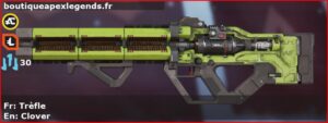 Skin Commun Trèfle en français ou Clover en anglais pour l'arme HAVOC du jeu vidéo apex legends