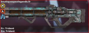 Skin Rare Trident en français ou Trident en anglais pour l'arme HAVOC du jeu vidéo apex legends