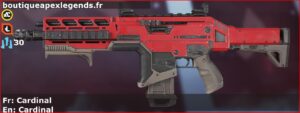 Skin Commun Cardinal en français ou Cardinal en anglais pour l'arme Hemlok du jeu vidéo apex legends