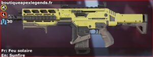 Skin Commun Feu solaire en français ou Sunfire en anglais pour l'arme Hemlok du jeu vidéo apex legends