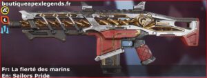 Skin Légendaire La fierté des marins en français ou Sailors Pride en anglais pour l'arme Hemlok du jeu vidéo apex legends