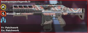 Skin Rare Patchwork en français ou Patchwork en anglais pour l'arme Hemlok du jeu vidéo apex legends