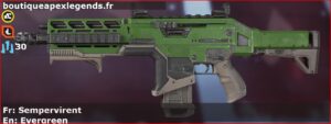 Skin Commun Sempervirent en français ou Evergreen en anglais pour l'arme Hemlok du jeu vidéo apex legends