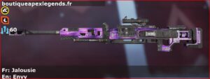 Skin Rare Jalousie en français ou Envy en anglais pour l'arme Kraber du jeu vidéo apex legends