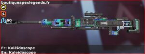 Skin Rare Kaléidoscope en français ou Kaleidoscope en anglais pour l'arme Kraber du jeu vidéo apex legends