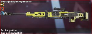 Skin Commun La guêpe en français ou Yellowjacket en anglais pour l'arme Kraber du jeu vidéo apex legends