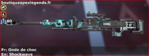 Skin Rare Onde de choc en français ou Shockwave en anglais pour l'arme Kraber du jeu vidéo apex legends