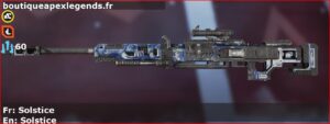 Skin Rare Solstice en français ou Solstice en anglais pour l'arme Kraber du jeu vidéo apex legends