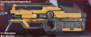 Skin Commun Bengale en français ou Bengal en anglais pour l'arme L-STAR du jeu vidéo apex legends