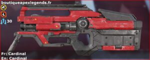 Skin Commun Cardinal en français ou Cardinal en anglais pour l'arme L-STAR du jeu vidéo apex legends