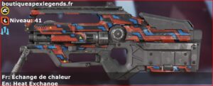 Skin Rare Échange de chaleur en français ou Heat Exchange en anglais pour l'arme L-STAR du jeu vidéo apex legends