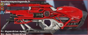 Skin Légendaire Hyperdrive Apex en français ou Apex Hyperdrive en anglais pour l'arme L-STAR du jeu vidéo apex legends