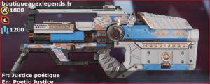 Skin Légendaire Justice poétique en français ou Poetic Justice en anglais pour l'arme L-STAR du jeu vidéo apex legends