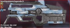 Skin Rare Lever du ciel en français ou Skyrise en anglais pour l'arme L-STAR du jeu vidéo apex legends